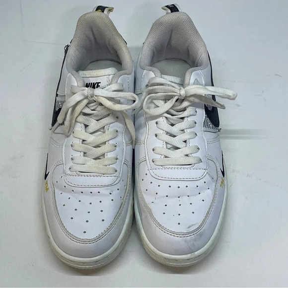 Nike Air Force 1 AJ7747-100 White/Black Size 38 Preowned - Picture 2 of 14